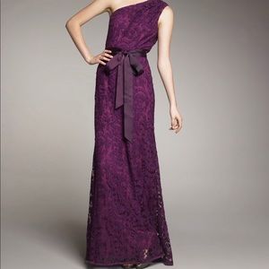 Tadashi Shoji Laced Gown - One shoulder
